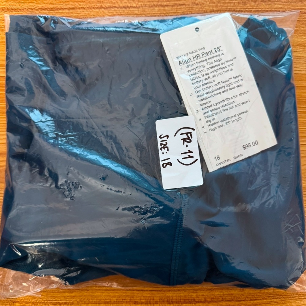 Lululemon Align HR Pant 25” Size: 18 in Blue Borealis - Picture 5 of 5